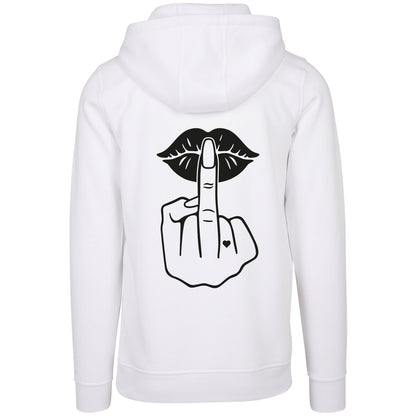 Hoodie - Lippen Lips Mittelfinger
