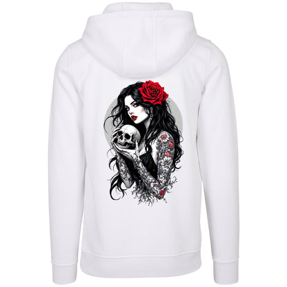 Hoodie - Gothic Girl with Skull