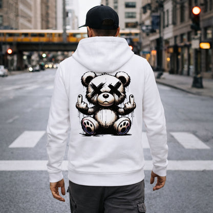 Urban Streetstyle Hoodie – Rebel Teddy Bär Motiv Hoodie Unisex