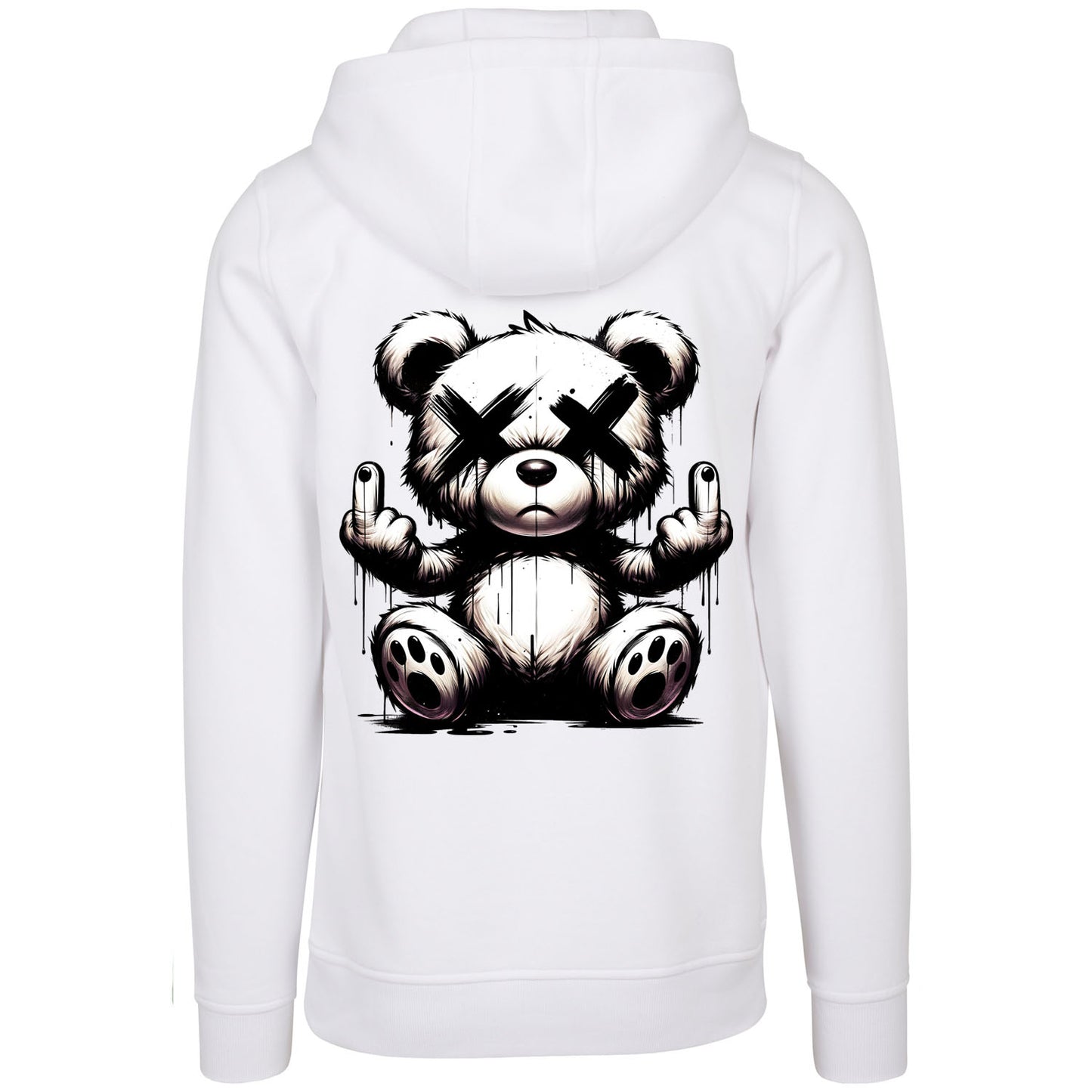 Urban Streetstyle Hoodie – Rebel Teddy Bär Motiv Hoodie Unisex