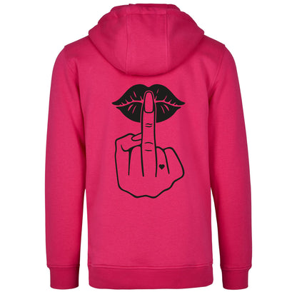 Hoodie - Lippen Lips Mittelfinger
