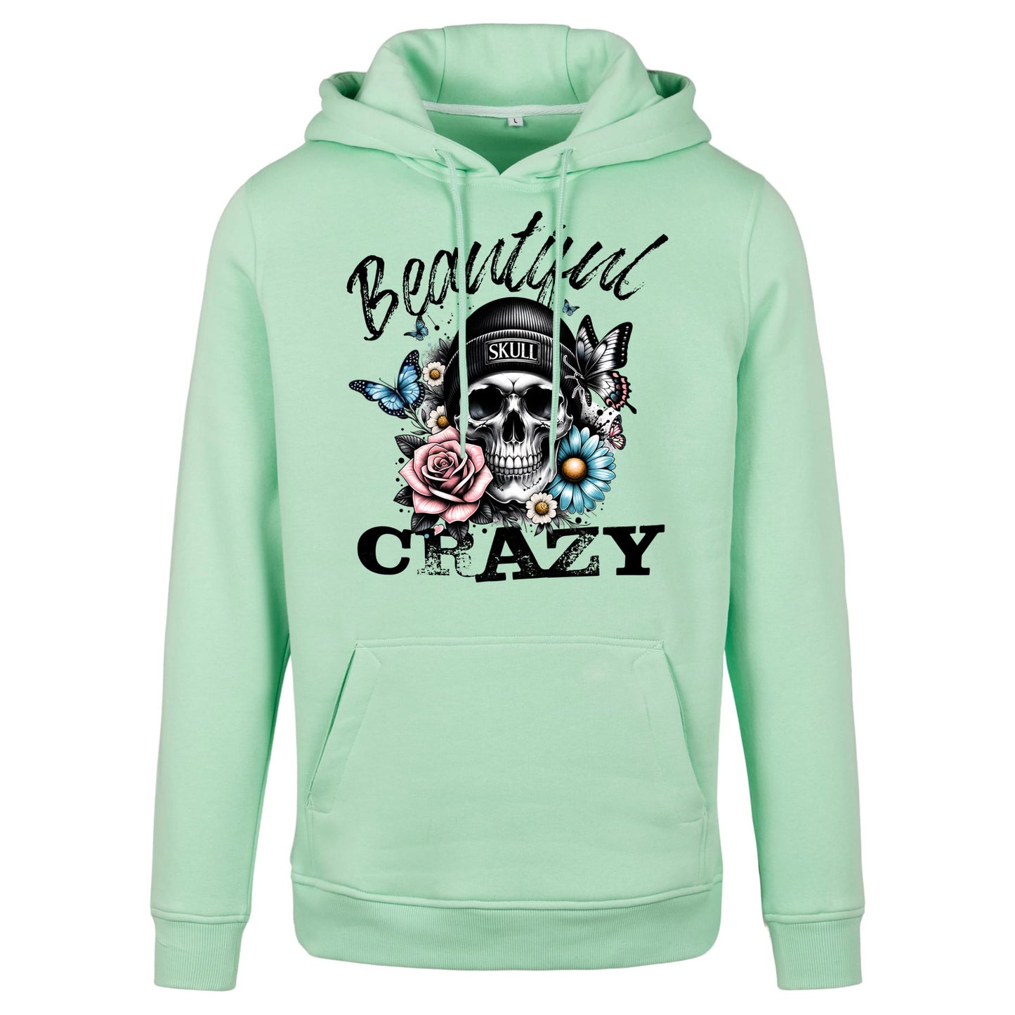 Hoodie - Beautiful Crazy Skull