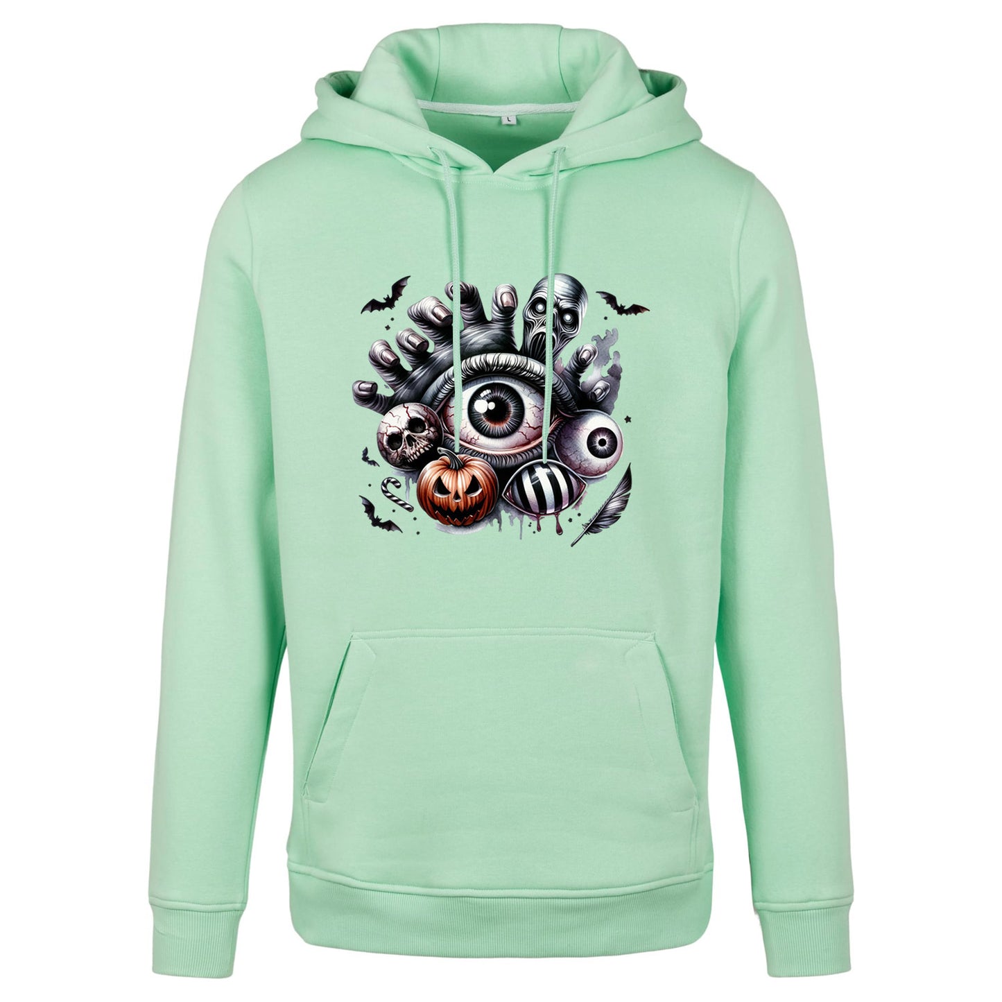 Hoodie - Halloween Auge Kürbis Hand