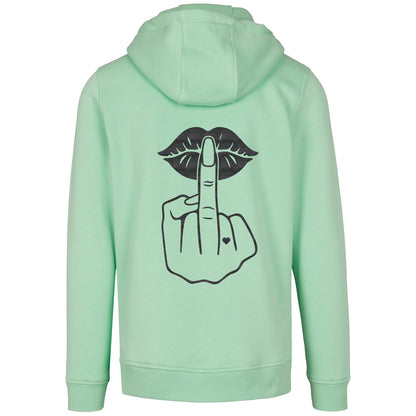 Hoodie - Lippen Lips Mittelfinger
