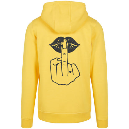 Hoodie - Lippen Lips Mittelfinger