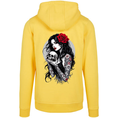 Hoodie - Gothic Girl with Skull