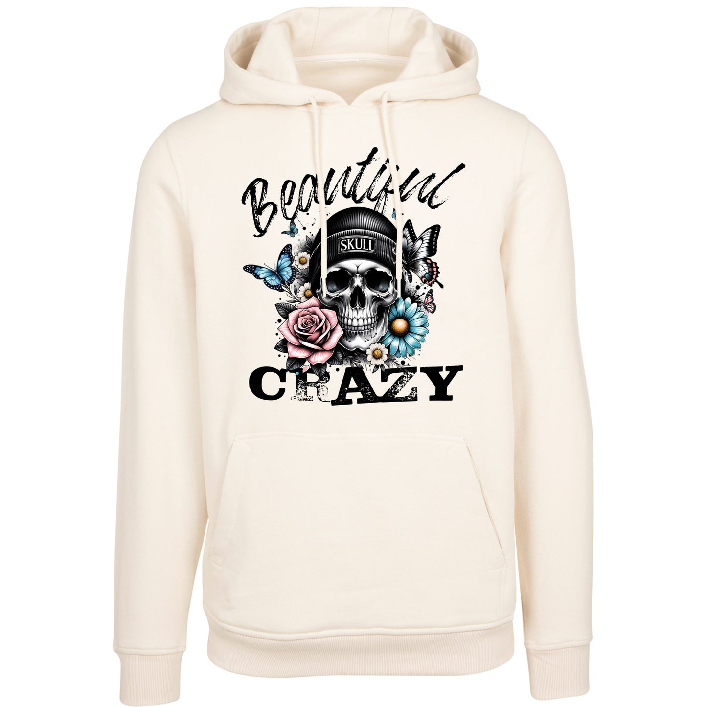 Hoodie - Beautiful Crazy Skull