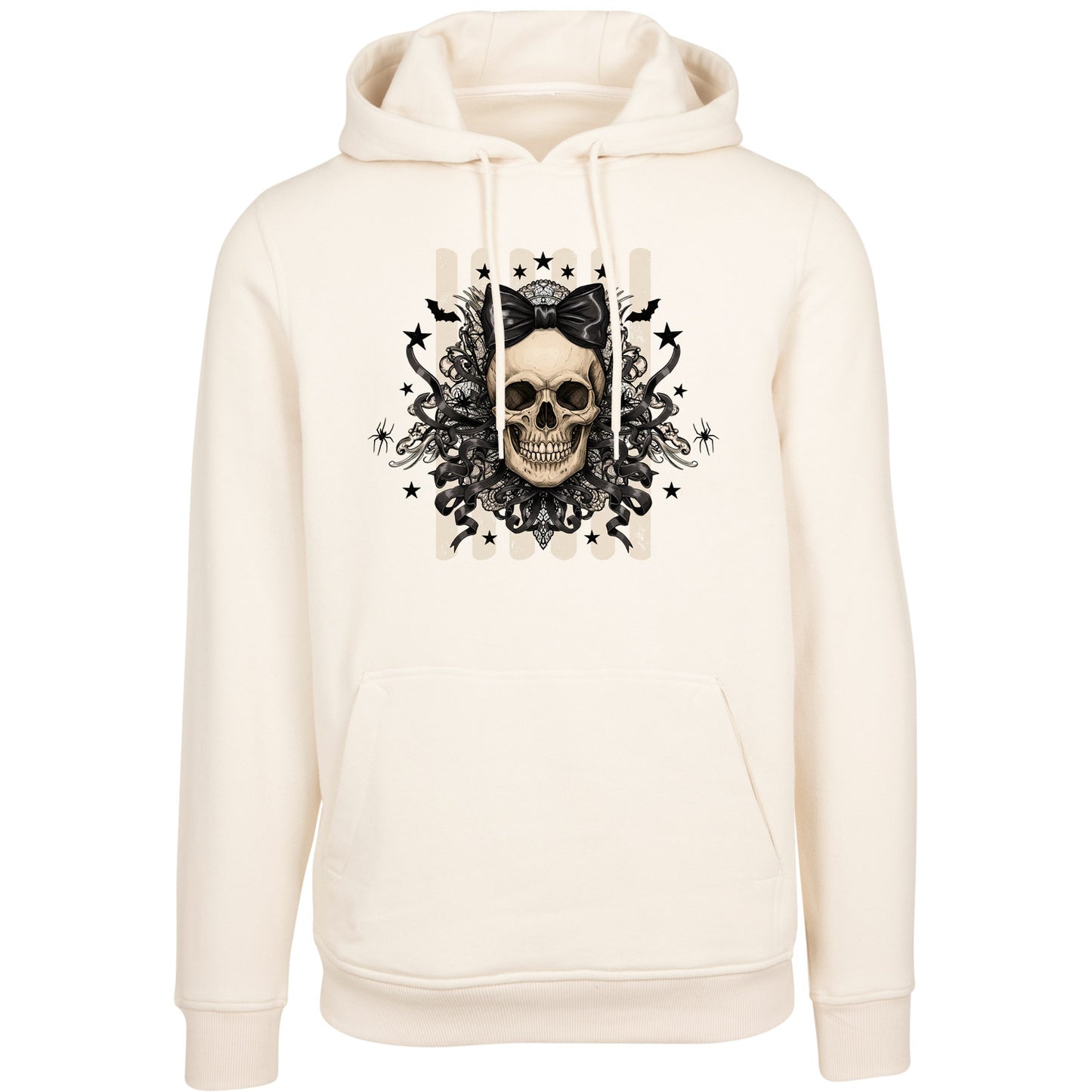 Hoodie - Black Ribbon Skull