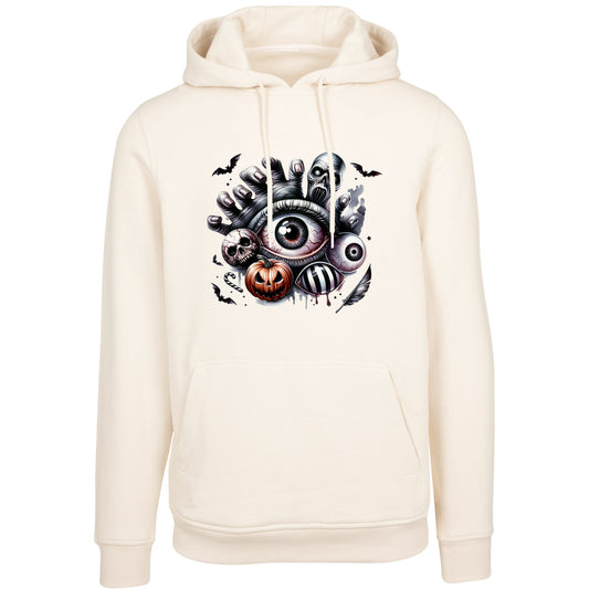 Hoodie - Halloween Auge Kürbis Hand