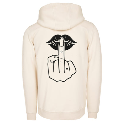 Hoodie - Lippen Lips Mittelfinger