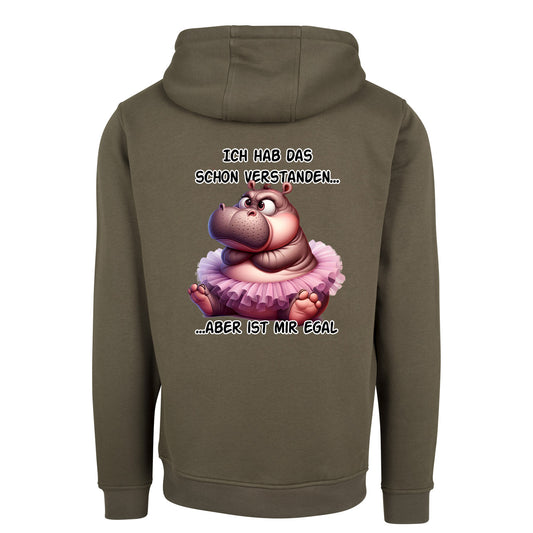 ZIP Hoodie - Ich hab das schon verstanden... Nilpferd
