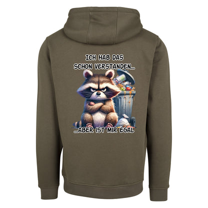 ZIP Hoodie - Ich hab das schon verstanden... Waschbär