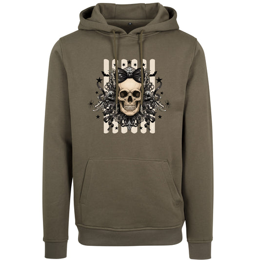 Hoodie - Black Ribbon Skull
