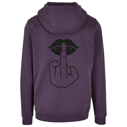 Hoodie - Lippen Lips Mittelfinger