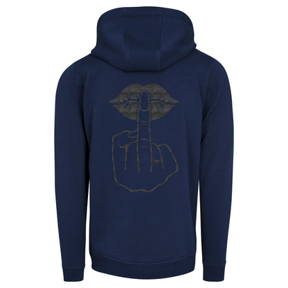 Hoodie - Lippen Lips Mittelfinger