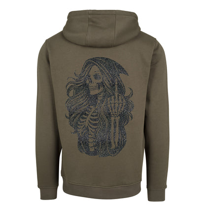 ZIP Hoodie - Skull Woman Mittelfinger