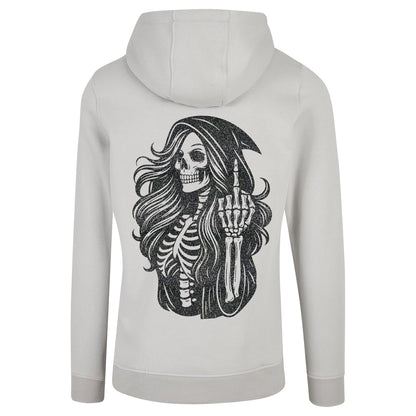 ZIP Hoodie - Skull Woman Mittelfinger