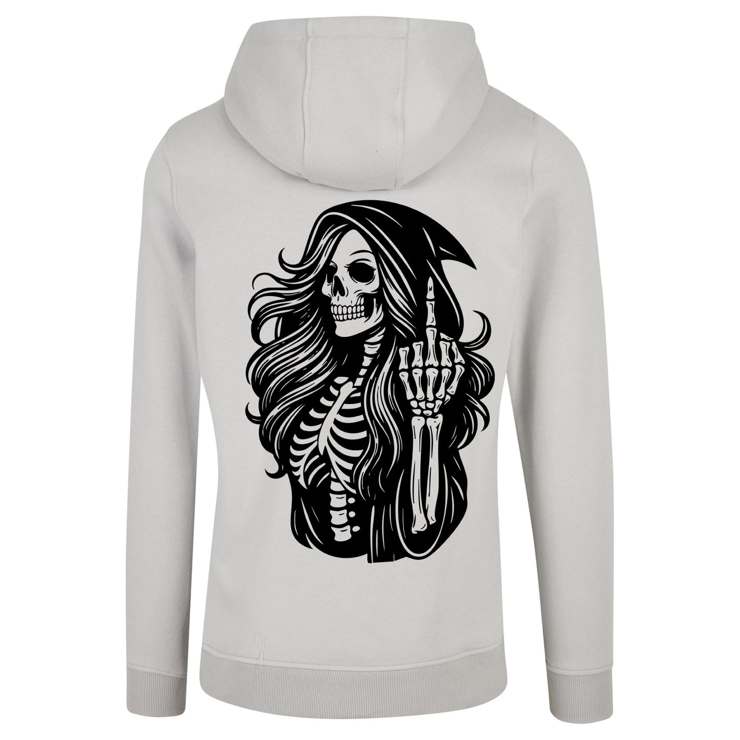 ZIP Hoodie - Skull Woman Mittelfinger