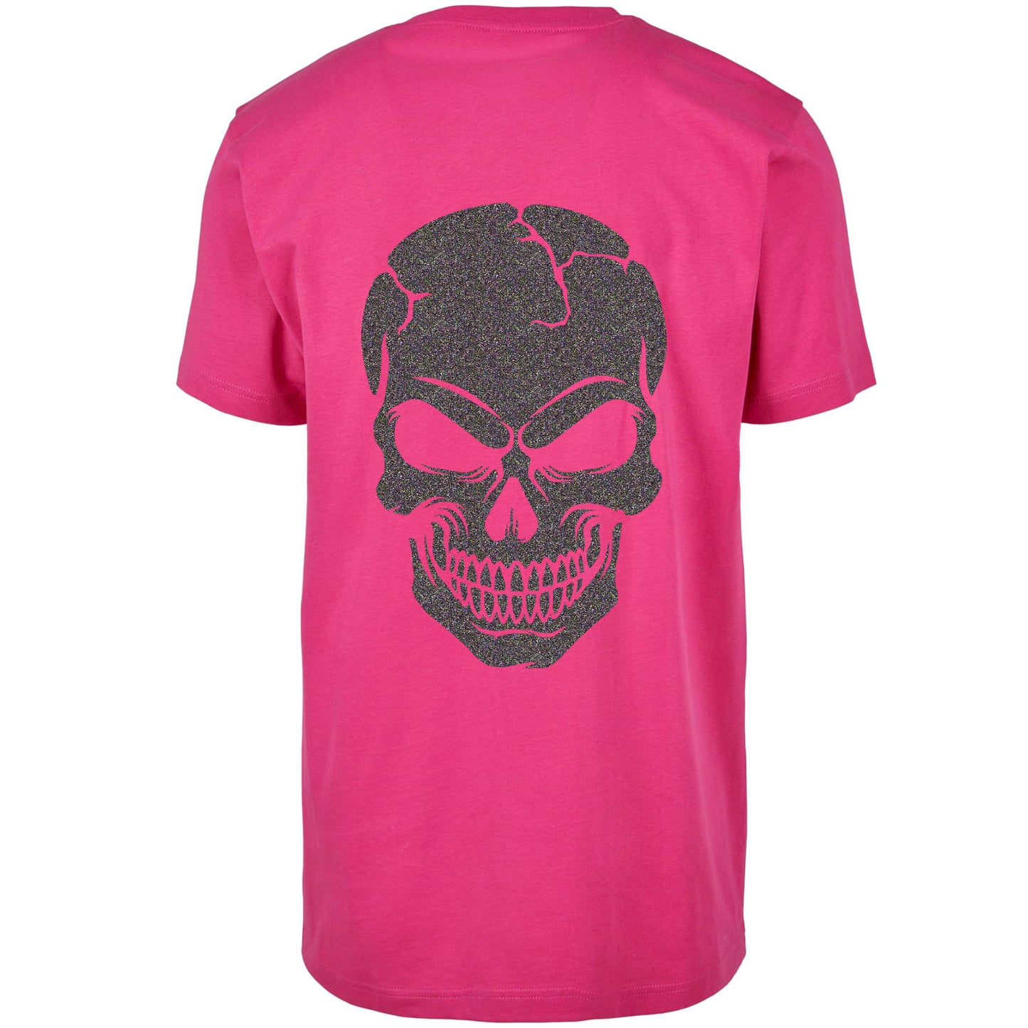 T-Shirt Shirt -  Skull Head Glitzer Multi Druck - verschiedene Farben zur Auswahl