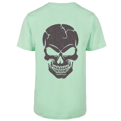 T-Shirt Shirt -  Skull Head Glitzer Multi Druck - verschiedene Farben zur Auswahl