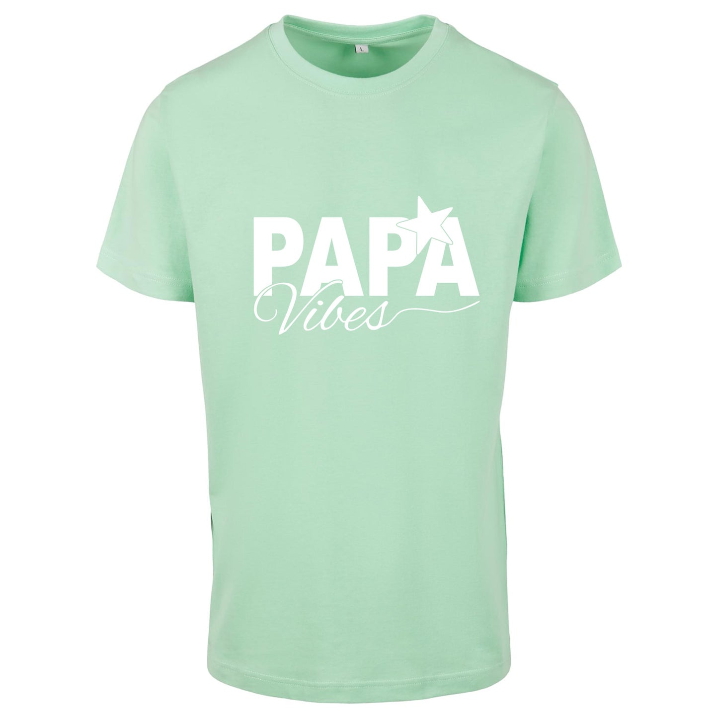 T-Shirt Shirt -Papa Vibes - Druck Weiß Matt - verschiedene Farben zur Auswahl