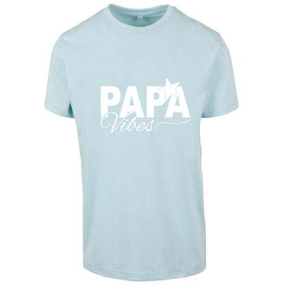 T-Shirt Shirt -Papa Vibes - Druck Weiß Matt - verschiedene Farben zur Auswahl