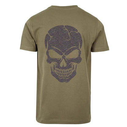 T-Shirt Shirt -  Skull Head Glitzer Multi Druck - verschiedene Farben zur Auswahl