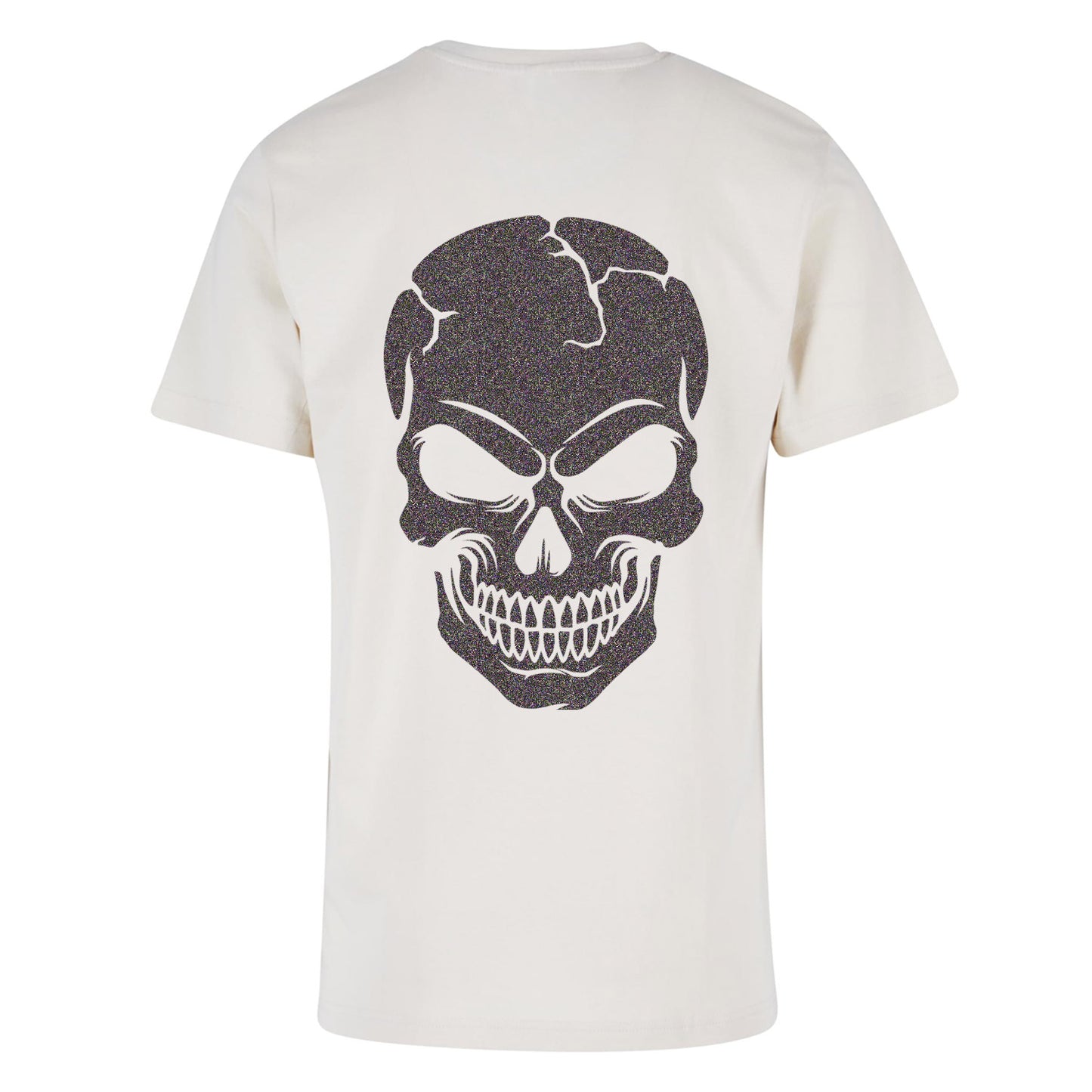 T-Shirt Shirt -  Skull Head Glitzer Multi Druck - verschiedene Farben zur Auswahl