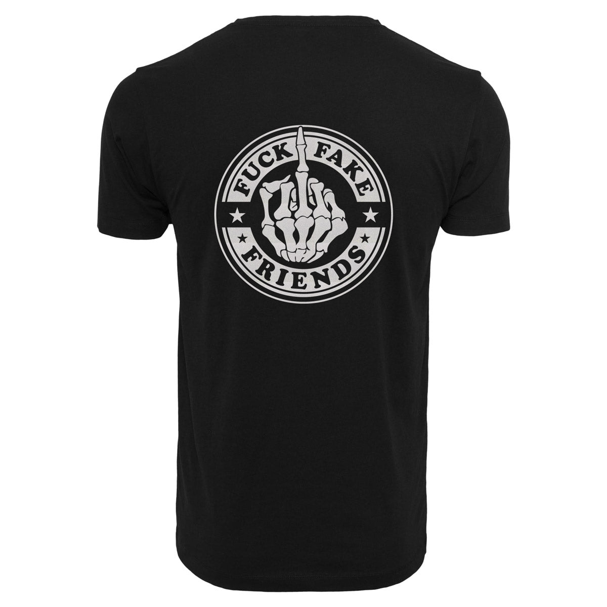 T-Shirt -  Fuck Fake Friends - Druck Weiß Rainbow -  verschiedene Farben zur Auswahl