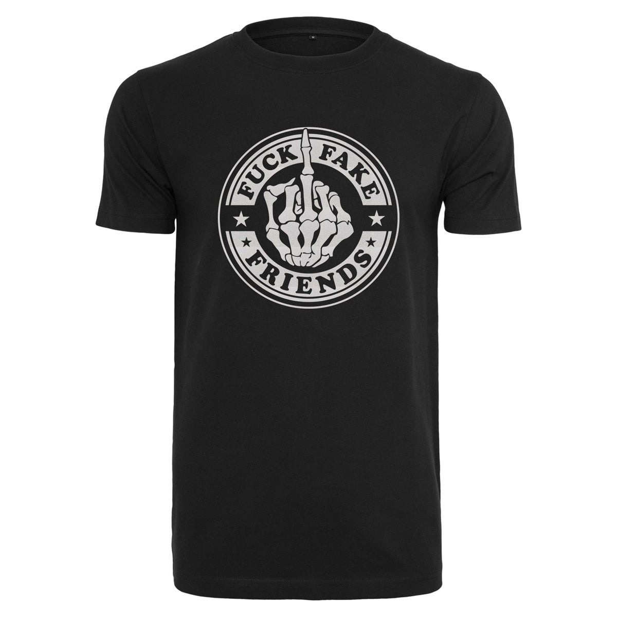 T-Shirt -  Fuck Fake Friends - Druck Weiß Rainbow -  verschiedene Farben zur Auswahl