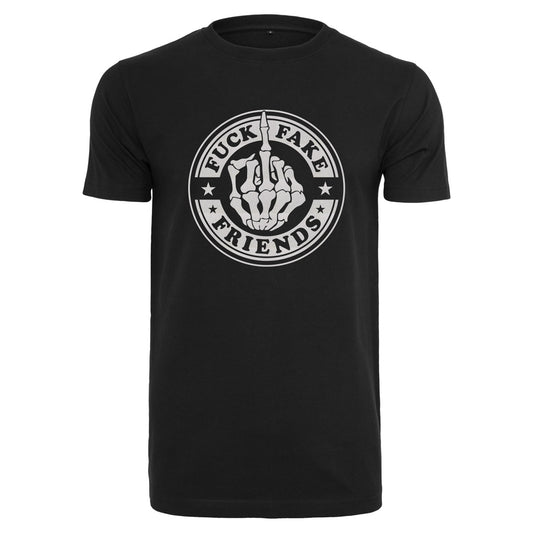 T-Shirt -  Fuck Fake Friends - Druck Weiß Rainbow -  verschiedene Farben zur Auswahl