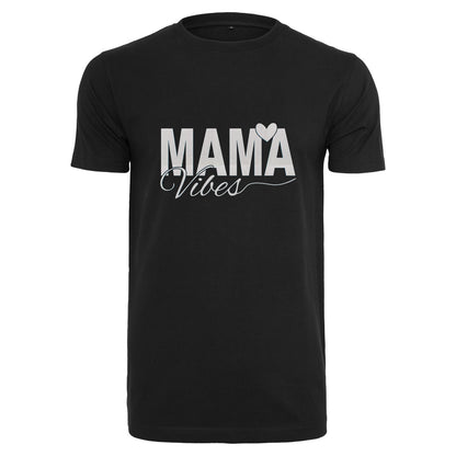 T-Shirt -  Mama Vibes - Druck Weiß Rainbow -  verschiedene Farben zur Auswahl