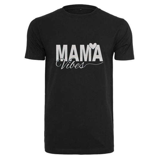 T-Shirt -  Mama Vibes - Druck Weiß Rainbow -  verschiedene Farben zur Auswahl