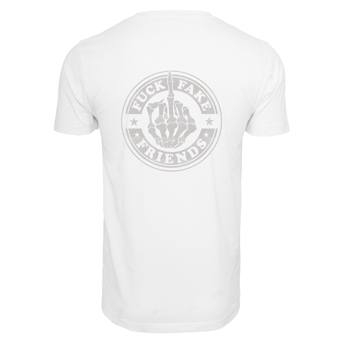T-Shirt -  Fuck Fake Friends - Druck Weiß Rainbow -  verschiedene Farben zur Auswahl