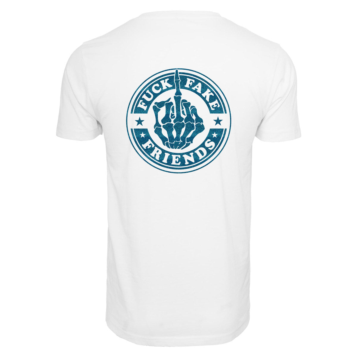 T-Shirt -  Fuck Fake Friends - Druck Blau -  verschiedene Farben zur Auswahl