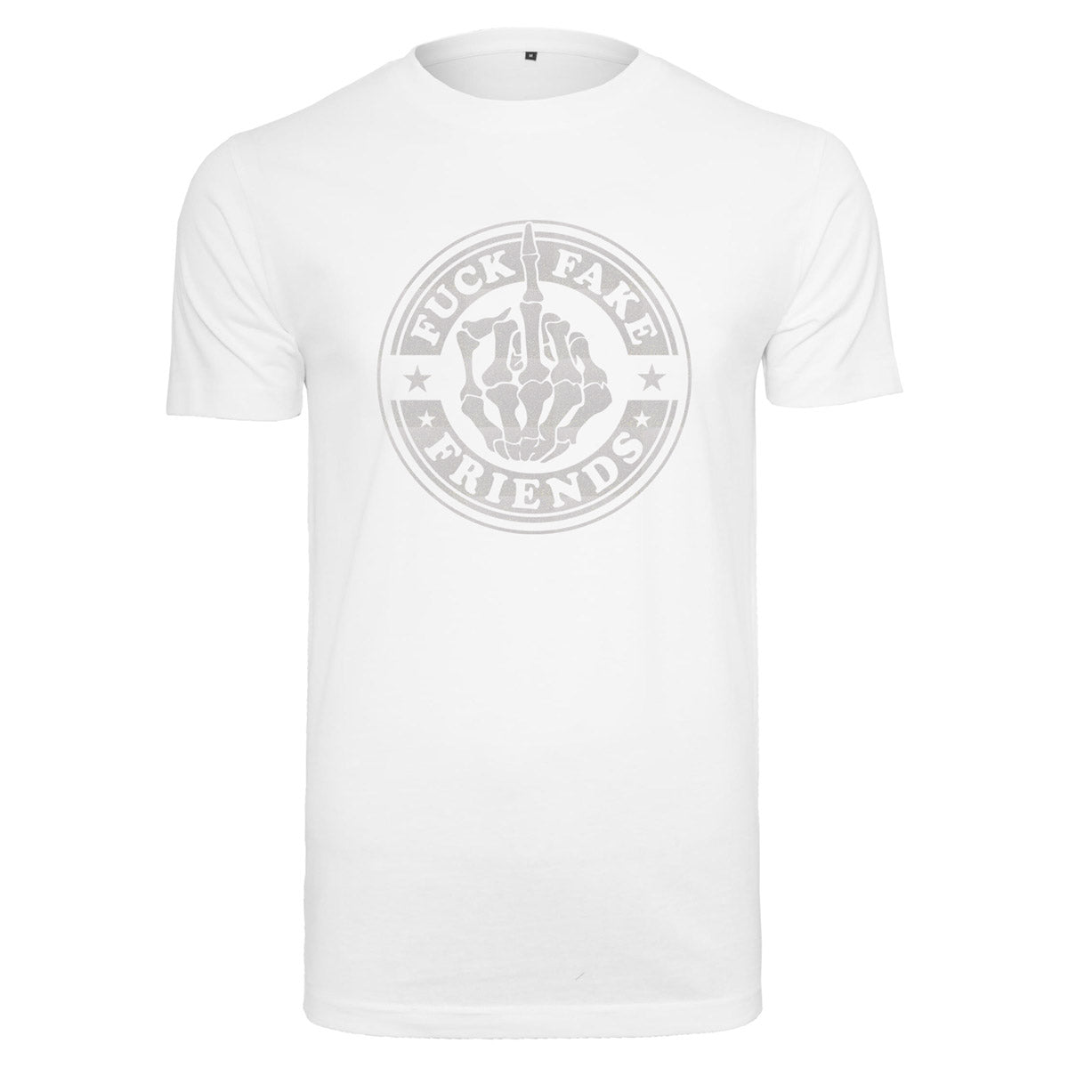 T-Shirt -  Fuck Fake Friends - Druck Weiß Rainbow -  verschiedene Farben zur Auswahl