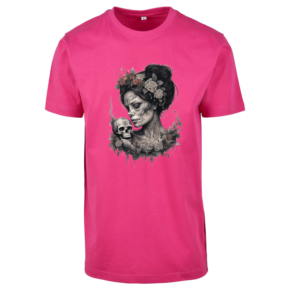 T-Shirt Shirt -Skull Woman Druck - verschiedene Farben zur Auswahl