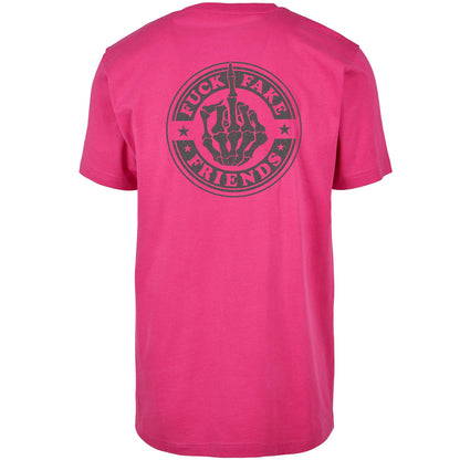 T-Shirt -  Fuck Fake Friends - Druck Multicolor -  verschiedene Farben zur Auswahl