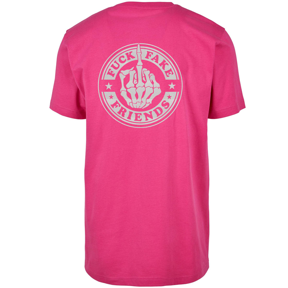 T-Shirt -  Fuck Fake Friends - Druck Weiß Rainbow -  verschiedene Farben zur Auswahl