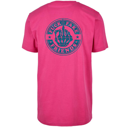 T-Shirt -  Fuck Fake Friends - Druck Blau -  verschiedene Farben zur Auswahl