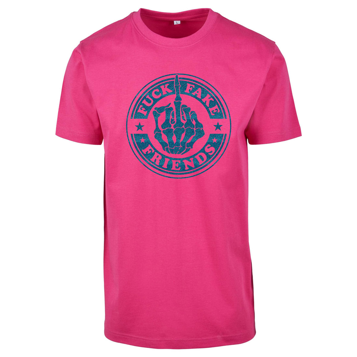 T-Shirt -  Fuck Fake Friends - Druck Blau -  verschiedene Farben zur Auswahl
