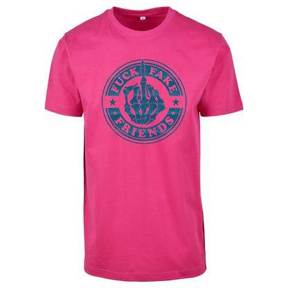 T-Shirt -  Fuck Fake Friends - Druck Blau -  verschiedene Farben zur Auswahl