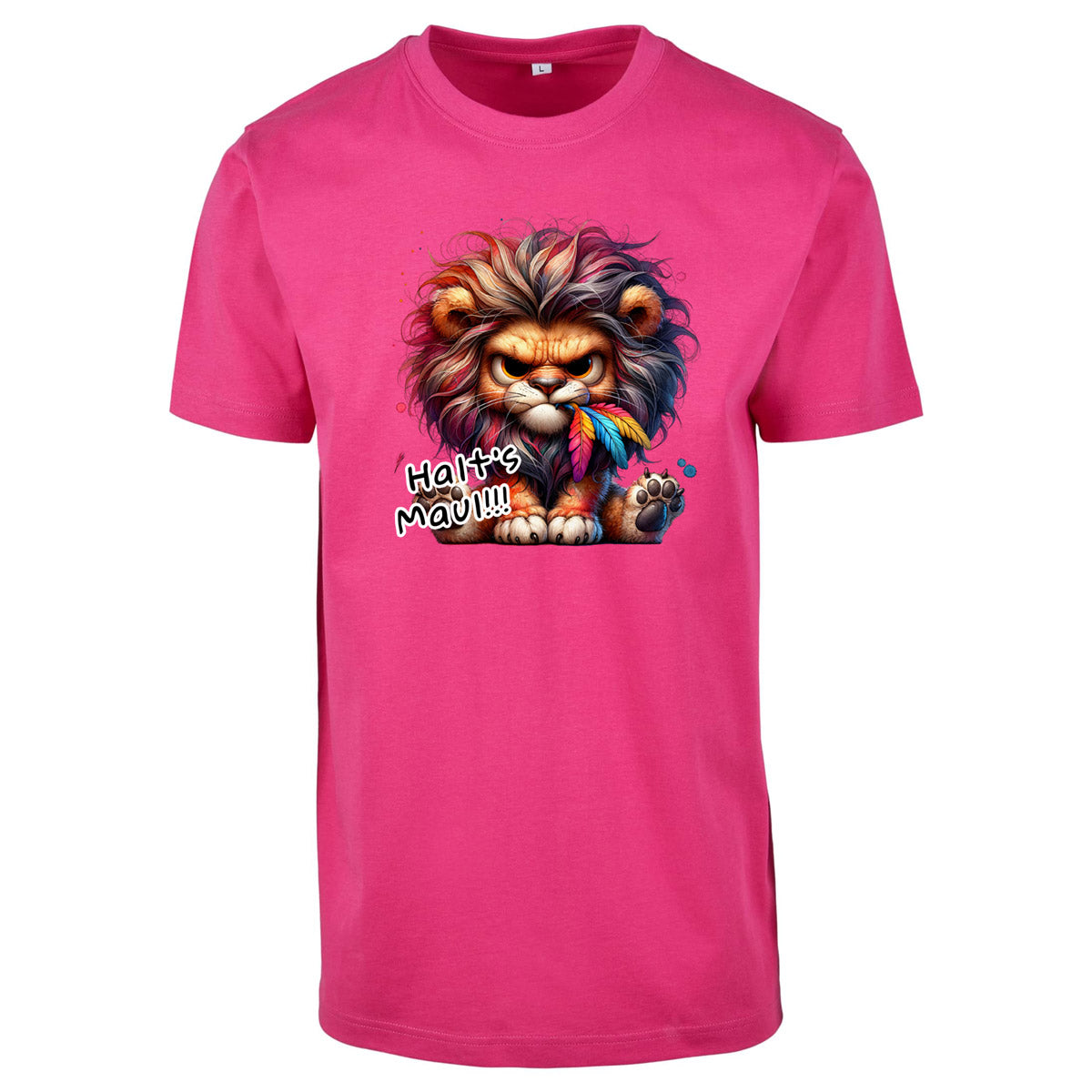 T-Shirt Shirt -  Löwe Halt´s Maul Druck - verschiedene Farben zur Auswahl