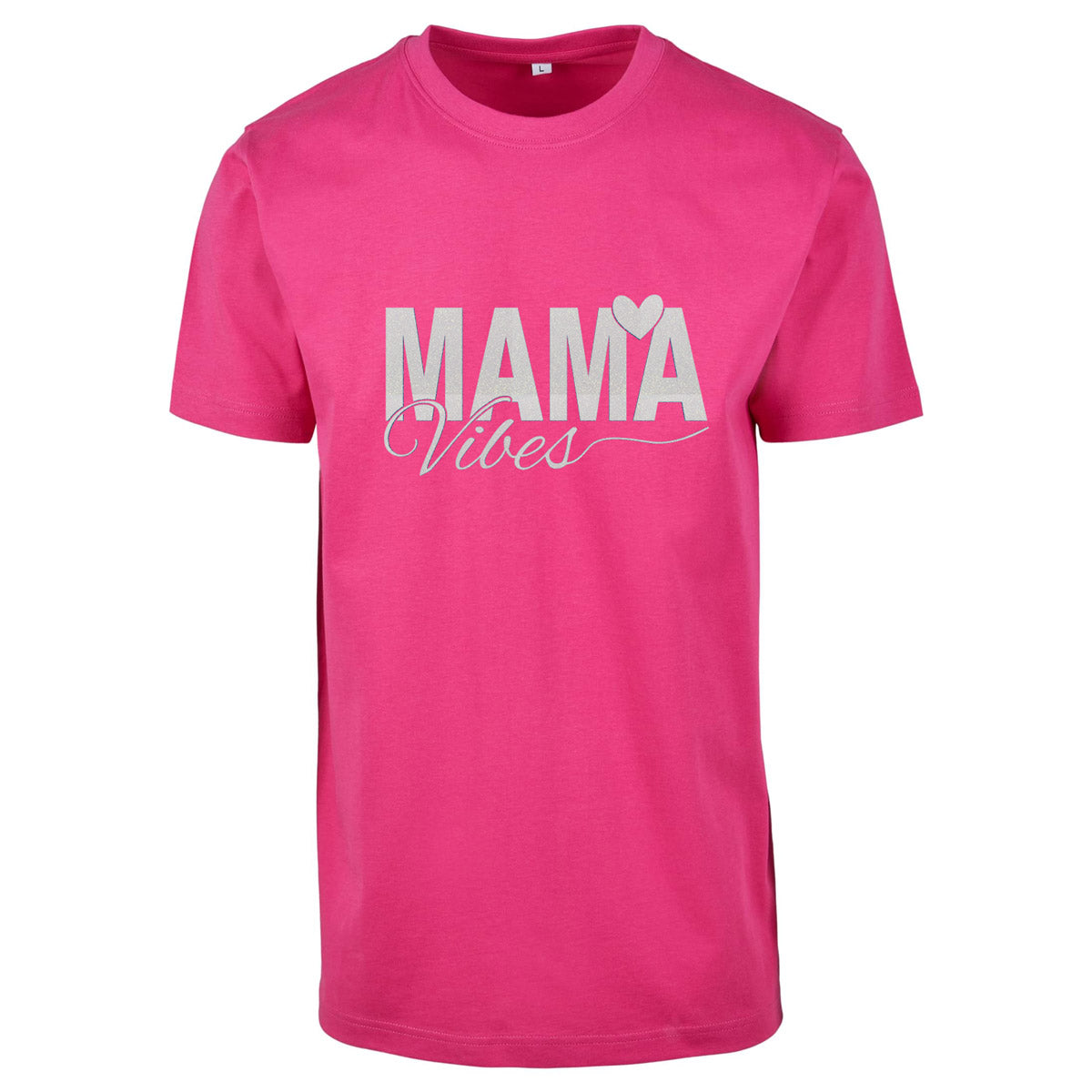 T-Shirt -  Mama Vibes - Druck Weiß Rainbow -  verschiedene Farben zur Auswahl