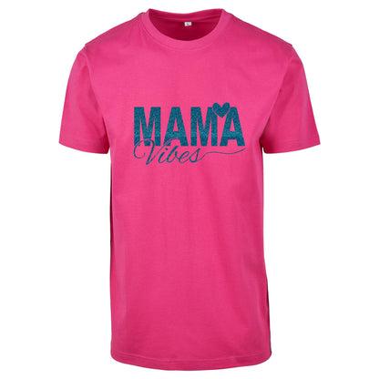 T-Shirt -  Mama Vibes - Druck Blau -  verschiedene Farben zur Auswahl