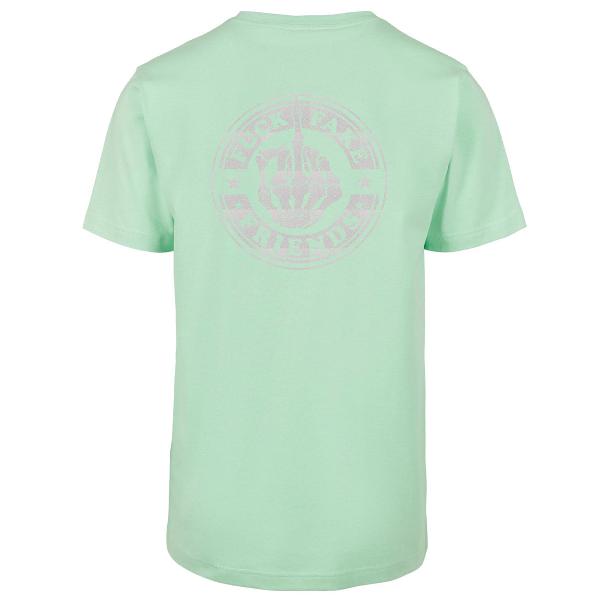 T-Shirt -  Fuck Fake Friends - Druck Weiß Rainbow -  verschiedene Farben zur Auswahl