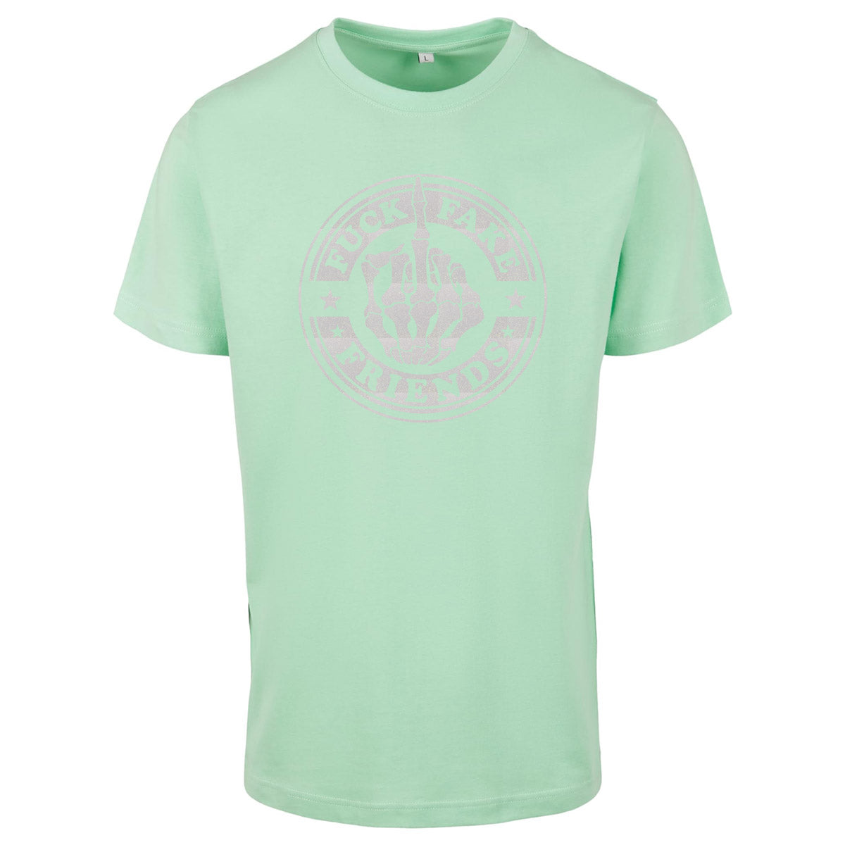T-Shirt -  Fuck Fake Friends - Druck Weiß Rainbow -  verschiedene Farben zur Auswahl