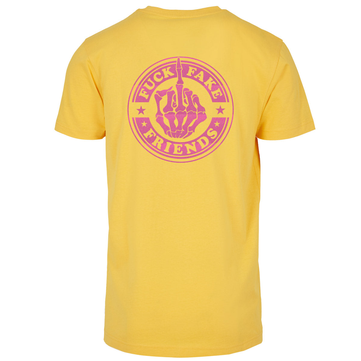 T-Shirt - Fuck Fake Friends - Druck Neon Rosa -  verschiedene Farben zur Auswahl