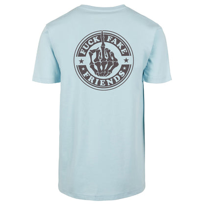 T-Shirt -  Fuck Fake Friends - Druck Multicolor -  verschiedene Farben zur Auswahl
