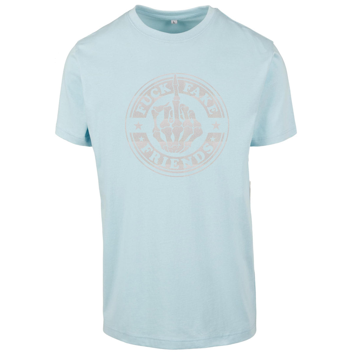 T-Shirt -  Fuck Fake Friends - Druck Weiß Rainbow -  verschiedene Farben zur Auswahl